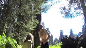 POV japanese gets plowed outdoors