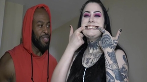 Busty goth experience interracial bang