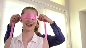 Pigtailed Nym Fleurette enjoying BBC