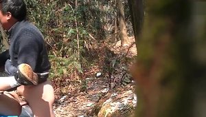 Exotic woman voyeur fucking outdoors