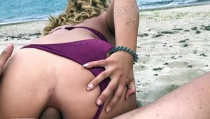 Creampie at the beach